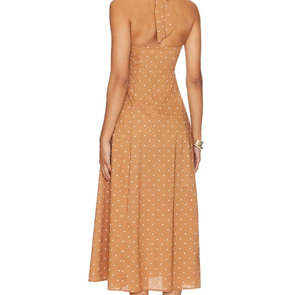 NWT WeWoreWhat Polka Dot Halter Midi Dress - Picture 2 of 6